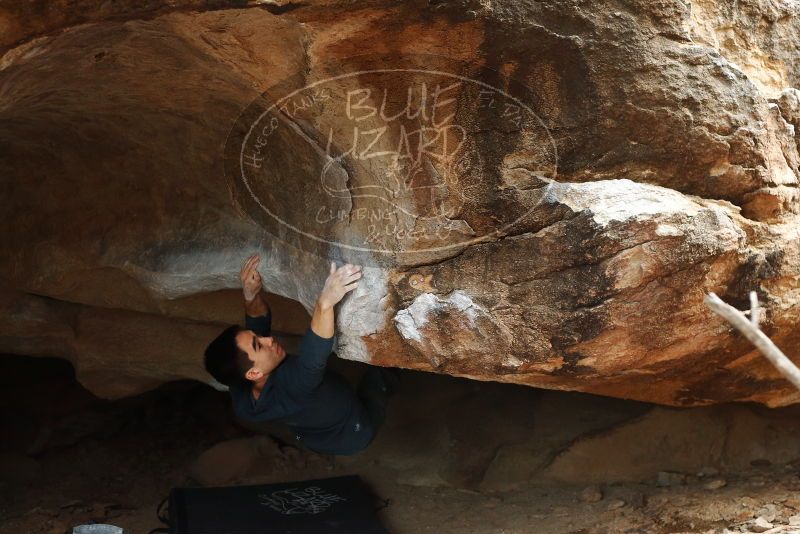 Bouldering in Hueco Tanks on 11/25/2019 with Blue Lizard Climbing and Yoga

Filename: SRM_20191125_1445220.jpg
Aperture: f/3.2
Shutter Speed: 1/250
Body: Canon EOS-1D Mark II
Lens: Canon EF 50mm f/1.8 II