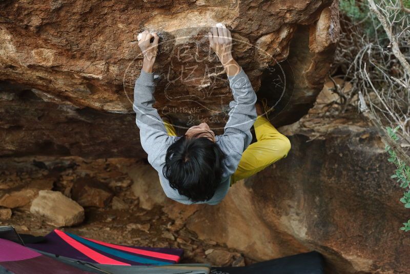 Bouldering in Hueco Tanks on 11/25/2019 with Blue Lizard Climbing and Yoga

Filename: SRM_20191125_1630461.jpg
Aperture: f/3.5
Shutter Speed: 1/320
Body: Canon EOS-1D Mark II
Lens: Canon EF 50mm f/1.8 II