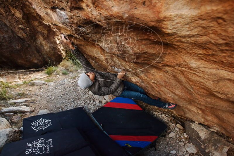 Bouldering in Hueco Tanks on 11/26/2019 with Blue Lizard Climbing and Yoga

Filename: SRM_20191126_1017090.jpg
Aperture: f/4.5
Shutter Speed: 1/250
Body: Canon EOS-1D Mark II
Lens: Canon EF 16-35mm f/2.8 L