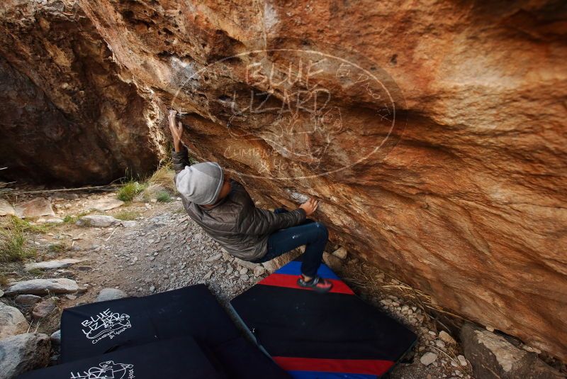 Bouldering in Hueco Tanks on 11/26/2019 with Blue Lizard Climbing and Yoga

Filename: SRM_20191126_1017140.jpg
Aperture: f/4.5
Shutter Speed: 1/250
Body: Canon EOS-1D Mark II
Lens: Canon EF 16-35mm f/2.8 L