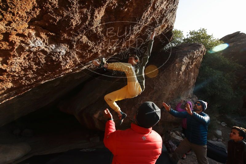 Bouldering in Hueco Tanks on 11/26/2019 with Blue Lizard Climbing and Yoga

Filename: SRM_20191126_1656411.jpg
Aperture: f/6.3
Shutter Speed: 1/250
Body: Canon EOS-1D Mark II
Lens: Canon EF 16-35mm f/2.8 L