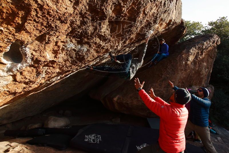 Bouldering in Hueco Tanks on 11/26/2019 with Blue Lizard Climbing and Yoga

Filename: SRM_20191126_1704530.jpg
Aperture: f/5.6
Shutter Speed: 1/250
Body: Canon EOS-1D Mark II
Lens: Canon EF 16-35mm f/2.8 L