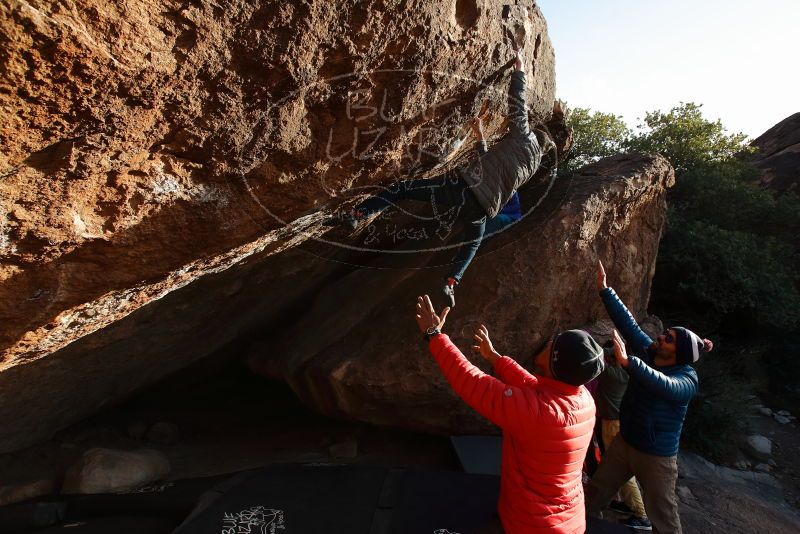 Bouldering in Hueco Tanks on 11/26/2019 with Blue Lizard Climbing and Yoga

Filename: SRM_20191126_1705020.jpg
Aperture: f/5.6
Shutter Speed: 1/250
Body: Canon EOS-1D Mark II
Lens: Canon EF 16-35mm f/2.8 L