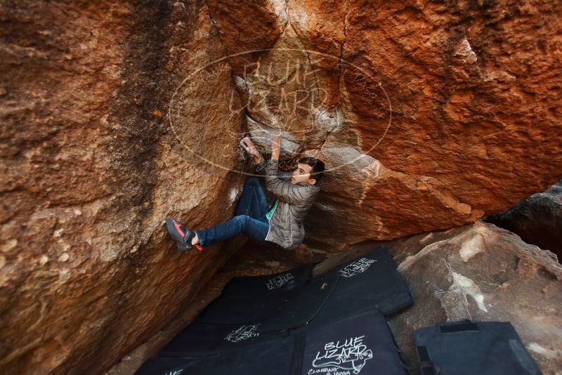 Bouldering in Hueco Tanks on 11/26/2019 with Blue Lizard Climbing and Yoga

Filename: SRM_20191126_1744100.jpg
Aperture: f/2.8
Shutter Speed: 1/250
Body: Canon EOS-1D Mark II
Lens: Canon EF 16-35mm f/2.8 L