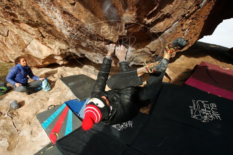 Bouldering in Hueco Tanks on 11/27/2019 with Blue Lizard Climbing and Yoga

Filename: SRM_20191127_1005001.jpg
Aperture: f/7.1
Shutter Speed: 1/250
Body: Canon EOS-1D Mark II
Lens: Canon EF 16-35mm f/2.8 L