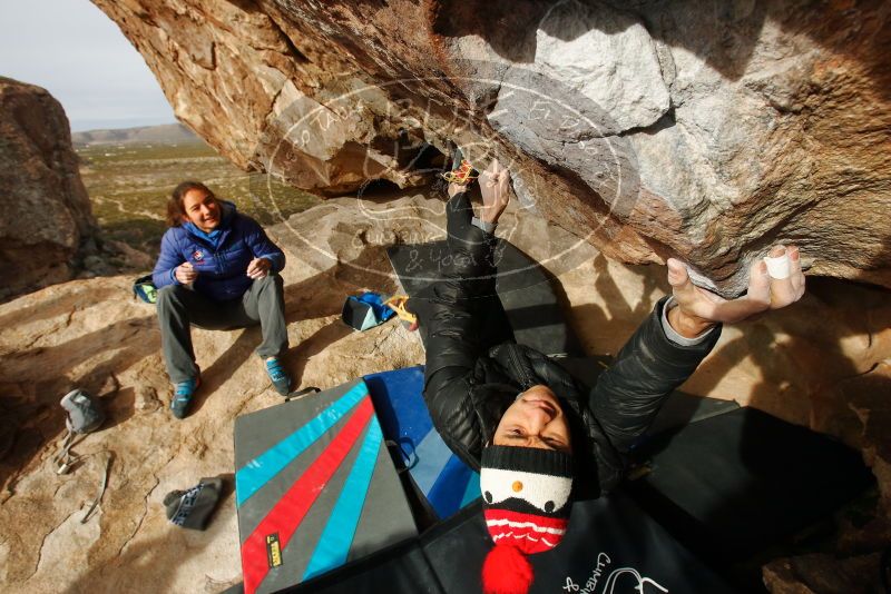 Bouldering in Hueco Tanks on 11/27/2019 with Blue Lizard Climbing and Yoga

Filename: SRM_20191127_1008540.jpg
Aperture: f/8.0
Shutter Speed: 1/250
Body: Canon EOS-1D Mark II
Lens: Canon EF 16-35mm f/2.8 L