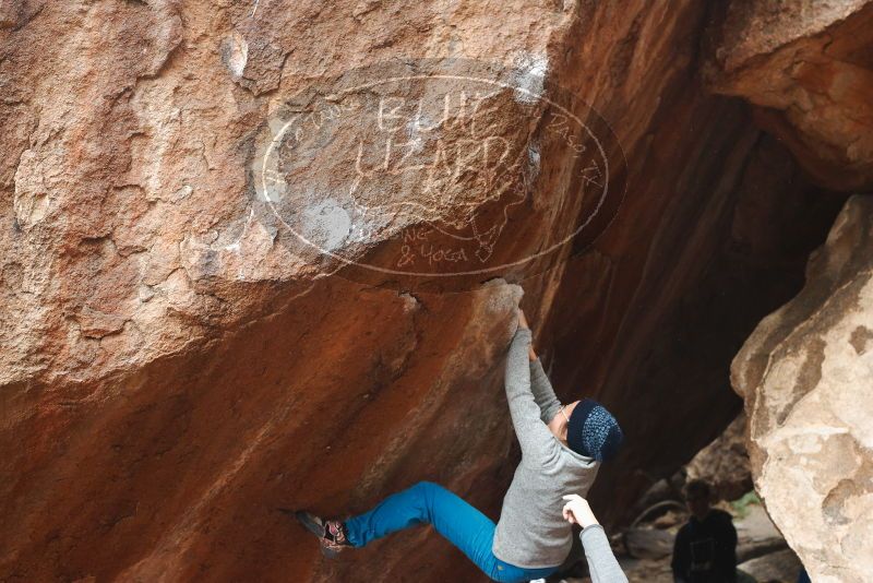 Bouldering in Hueco Tanks on 11/27/2019 with Blue Lizard Climbing and Yoga

Filename: SRM_20191127_1035590.jpg
Aperture: f/4.5
Shutter Speed: 1/250
Body: Canon EOS-1D Mark II
Lens: Canon EF 50mm f/1.8 II