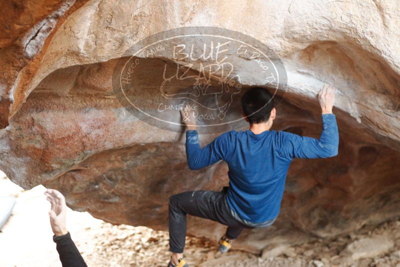 Bouldering in Hueco Tanks on 11/27/2019 with Blue Lizard Climbing and Yoga

Filename: SRM_20191127_1056050.jpg
Aperture: f/2.8
Shutter Speed: 1/250
Body: Canon EOS-1D Mark II
Lens: Canon EF 50mm f/1.8 II