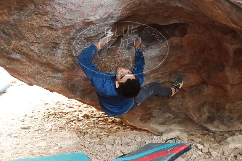 Bouldering in Hueco Tanks on 11/27/2019 with Blue Lizard Climbing and Yoga

Filename: SRM_20191127_1101490.jpg
Aperture: f/3.2
Shutter Speed: 1/250
Body: Canon EOS-1D Mark II
Lens: Canon EF 50mm f/1.8 II