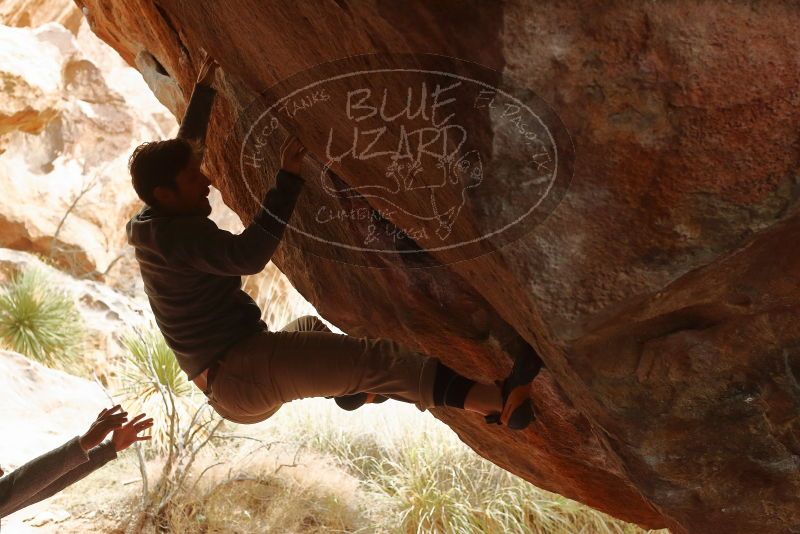 Bouldering in Hueco Tanks on 11/27/2019 with Blue Lizard Climbing and Yoga

Filename: SRM_20191127_1116530.jpg
Aperture: f/4.5
Shutter Speed: 1/320
Body: Canon EOS-1D Mark II
Lens: Canon EF 50mm f/1.8 II