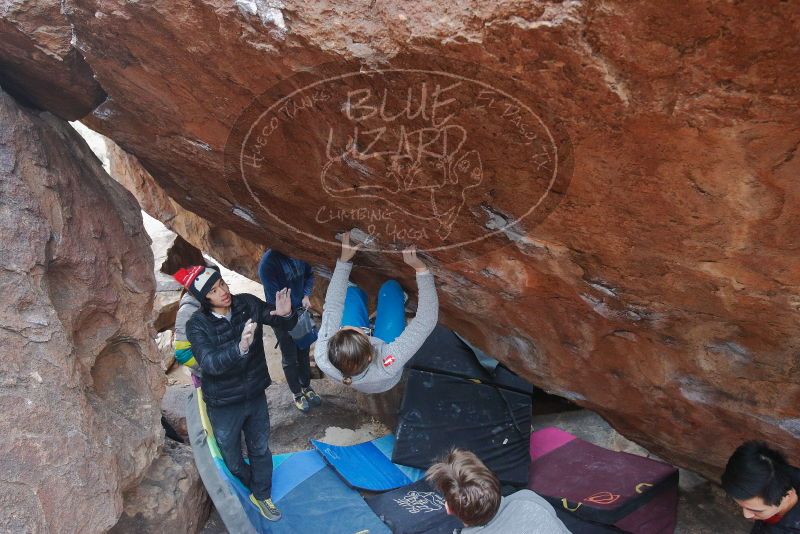 Bouldering in Hueco Tanks on 11/27/2019 with Blue Lizard Climbing and Yoga

Filename: SRM_20191127_1224550.jpg
Aperture: f/5.0
Shutter Speed: 1/250
Body: Canon EOS-1D Mark II
Lens: Canon EF 16-35mm f/2.8 L