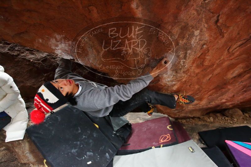 Bouldering in Hueco Tanks on 11/27/2019 with Blue Lizard Climbing and Yoga

Filename: SRM_20191127_1308100.jpg
Aperture: f/2.8
Shutter Speed: 1/250
Body: Canon EOS-1D Mark II
Lens: Canon EF 16-35mm f/2.8 L