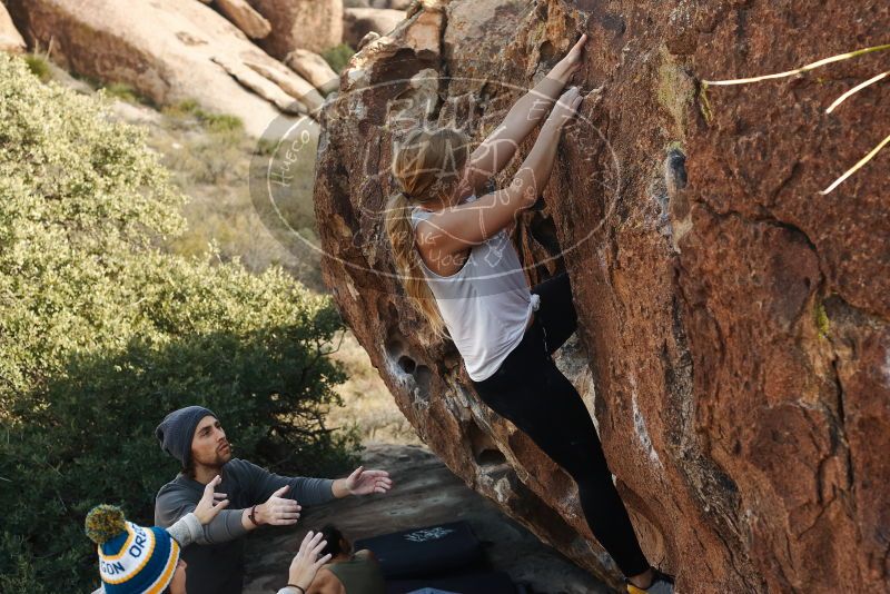 Bouldering in Hueco Tanks on 11/29/2019 with Blue Lizard Climbing and Yoga

Filename: SRM_20191129_1423060.jpg
Aperture: f/5.0
Shutter Speed: 1/250
Body: Canon EOS-1D Mark II
Lens: Canon EF 50mm f/1.8 II