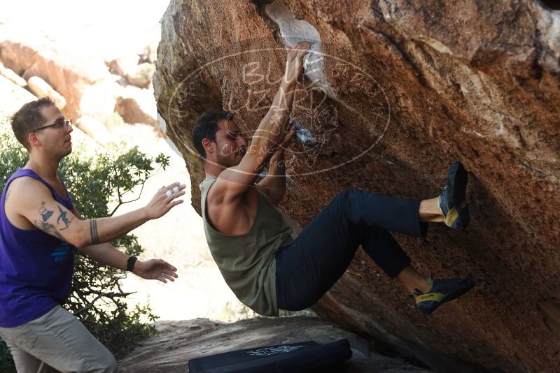 Bouldering in Hueco Tanks on 11/29/2019 with Blue Lizard Climbing and Yoga

Filename: SRM_20191129_1435030.jpg
Aperture: f/4.0
Shutter Speed: 1/250
Body: Canon EOS-1D Mark II
Lens: Canon EF 50mm f/1.8 II