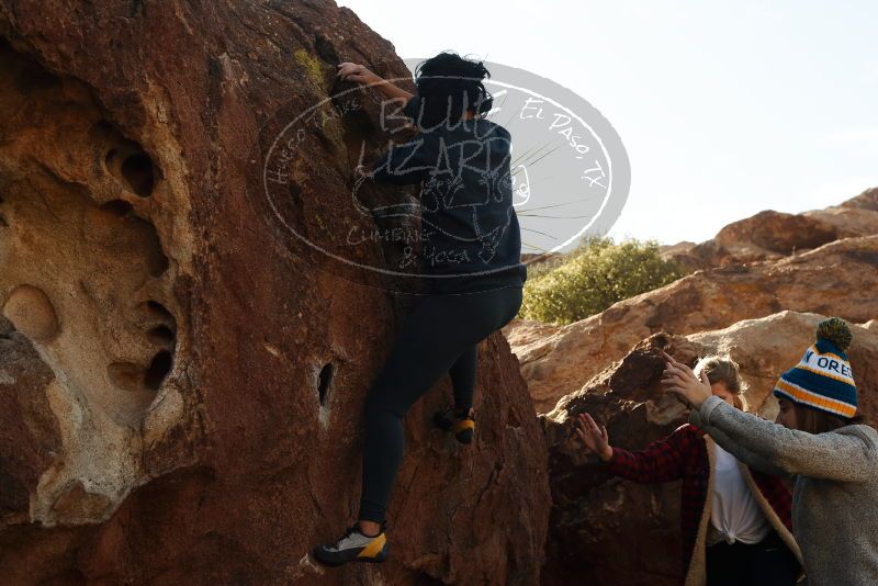 Bouldering in Hueco Tanks on 11/29/2019 with Blue Lizard Climbing and Yoga

Filename: SRM_20191129_1440490.jpg
Aperture: f/7.1
Shutter Speed: 1/250
Body: Canon EOS-1D Mark II
Lens: Canon EF 50mm f/1.8 II