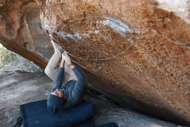 Bouldering in Hueco Tanks on 11/29/2019 with Blue Lizard Climbing and Yoga

Filename: SRM_20191129_1448400.jpg
Aperture: f/3.2
Shutter Speed: 1/250
Body: Canon EOS-1D Mark II
Lens: Canon EF 50mm f/1.8 II