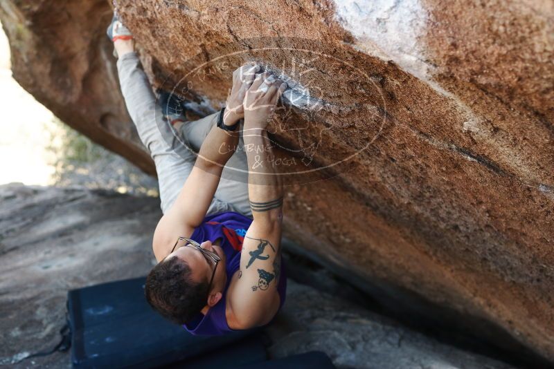 Bouldering in Hueco Tanks on 11/29/2019 with Blue Lizard Climbing and Yoga

Filename: SRM_20191129_1450380.jpg
Aperture: f/3.2
Shutter Speed: 1/250
Body: Canon EOS-1D Mark II
Lens: Canon EF 50mm f/1.8 II