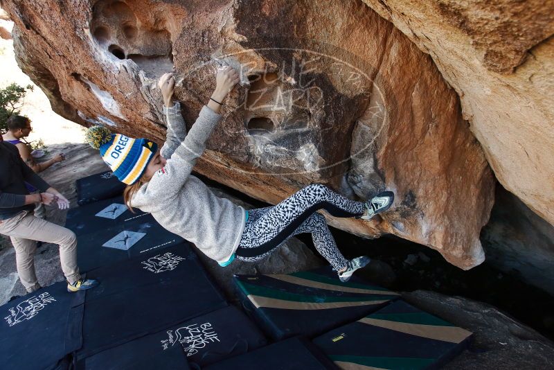 Bouldering in Hueco Tanks on 11/29/2019 with Blue Lizard Climbing and Yoga

Filename: SRM_20191129_1459340.jpg
Aperture: f/5.0
Shutter Speed: 1/250
Body: Canon EOS-1D Mark II
Lens: Canon EF 16-35mm f/2.8 L