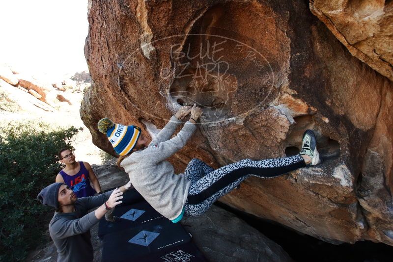 Bouldering in Hueco Tanks on 11/29/2019 with Blue Lizard Climbing and Yoga

Filename: SRM_20191129_1459470.jpg
Aperture: f/5.6
Shutter Speed: 1/250
Body: Canon EOS-1D Mark II
Lens: Canon EF 16-35mm f/2.8 L