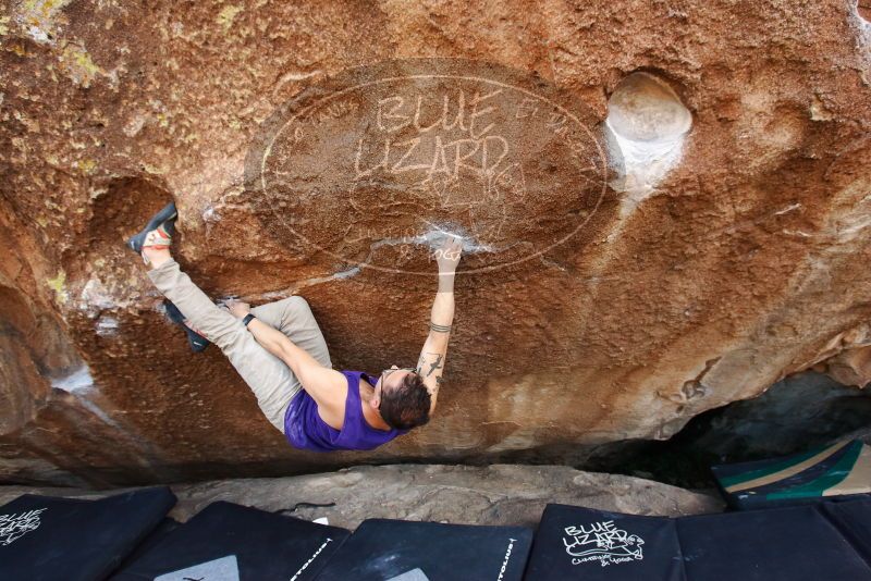 Bouldering in Hueco Tanks on 11/29/2019 with Blue Lizard Climbing and Yoga

Filename: SRM_20191129_1515330.jpg
Aperture: f/5.6
Shutter Speed: 1/250
Body: Canon EOS-1D Mark II
Lens: Canon EF 16-35mm f/2.8 L