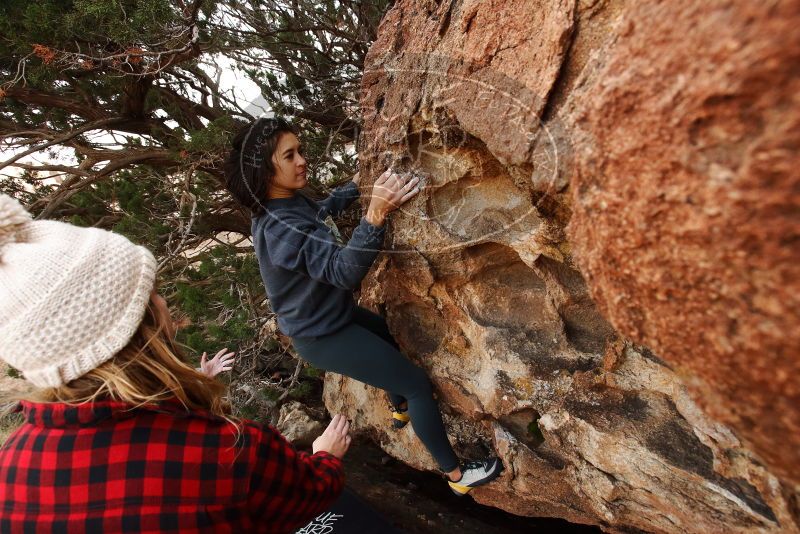 Bouldering in Hueco Tanks on 11/29/2019 with Blue Lizard Climbing and Yoga

Filename: SRM_20191129_1623350.jpg
Aperture: f/6.3
Shutter Speed: 1/250
Body: Canon EOS-1D Mark II
Lens: Canon EF 16-35mm f/2.8 L