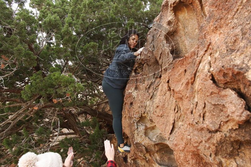 Bouldering in Hueco Tanks on 11/29/2019 with Blue Lizard Climbing and Yoga

Filename: SRM_20191129_1623560.jpg
Aperture: f/6.3
Shutter Speed: 1/250
Body: Canon EOS-1D Mark II
Lens: Canon EF 16-35mm f/2.8 L