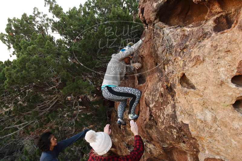 Bouldering in Hueco Tanks on 11/29/2019 with Blue Lizard Climbing and Yoga

Filename: SRM_20191129_1630470.jpg
Aperture: f/7.1
Shutter Speed: 1/250
Body: Canon EOS-1D Mark II
Lens: Canon EF 16-35mm f/2.8 L