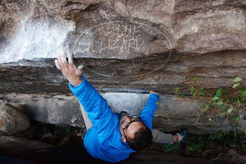 Bouldering in Hueco Tanks on 11/29/2019 with Blue Lizard Climbing and Yoga

Filename: SRM_20191129_1633050.jpg
Aperture: f/4.5
Shutter Speed: 1/250
Body: Canon EOS-1D Mark II
Lens: Canon EF 16-35mm f/2.8 L