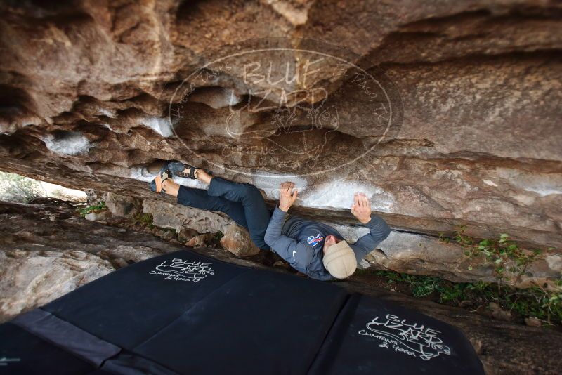 Bouldering in Hueco Tanks on 11/29/2019 with Blue Lizard Climbing and Yoga

Filename: SRM_20191129_1641390.jpg
Aperture: f/2.8
Shutter Speed: 1/250
Body: Canon EOS-1D Mark II
Lens: Canon EF 16-35mm f/2.8 L