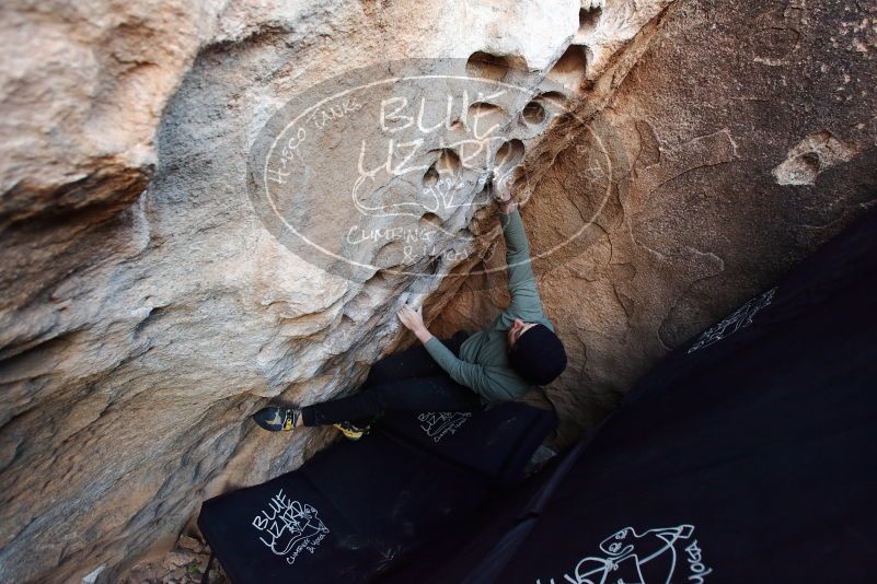 Bouldering in Hueco Tanks on 11/30/2019 with Blue Lizard Climbing and Yoga

Filename: SRM_20191130_1020240.jpg
Aperture: f/3.5
Shutter Speed: 1/250
Body: Canon EOS-1D Mark II
Lens: Canon EF 16-35mm f/2.8 L