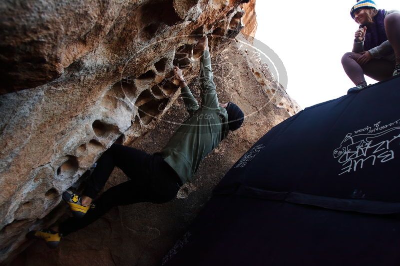 Bouldering in Hueco Tanks on 11/30/2019 with Blue Lizard Climbing and Yoga

Filename: SRM_20191130_1020460.jpg
Aperture: f/5.6
Shutter Speed: 1/250
Body: Canon EOS-1D Mark II
Lens: Canon EF 16-35mm f/2.8 L