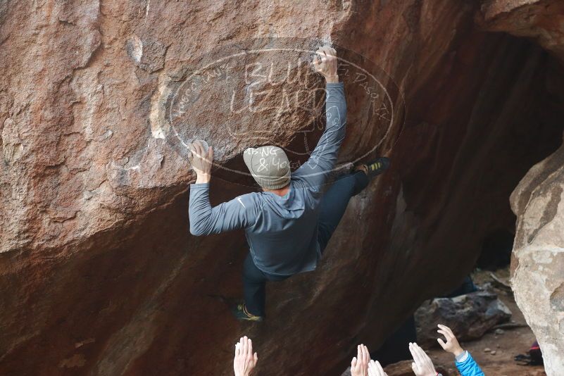 Bouldering in Hueco Tanks on 11/30/2019 with Blue Lizard Climbing and Yoga

Filename: SRM_20191130_1110070.jpg
Aperture: f/4.5
Shutter Speed: 1/250
Body: Canon EOS-1D Mark II
Lens: Canon EF 50mm f/1.8 II