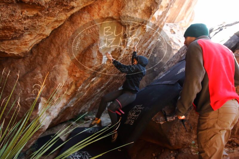 Bouldering in Hueco Tanks on 11/30/2019 with Blue Lizard Climbing and Yoga

Filename: SRM_20191130_1321160.jpg
Aperture: f/4.0
Shutter Speed: 1/250
Body: Canon EOS-1D Mark II
Lens: Canon EF 16-35mm f/2.8 L