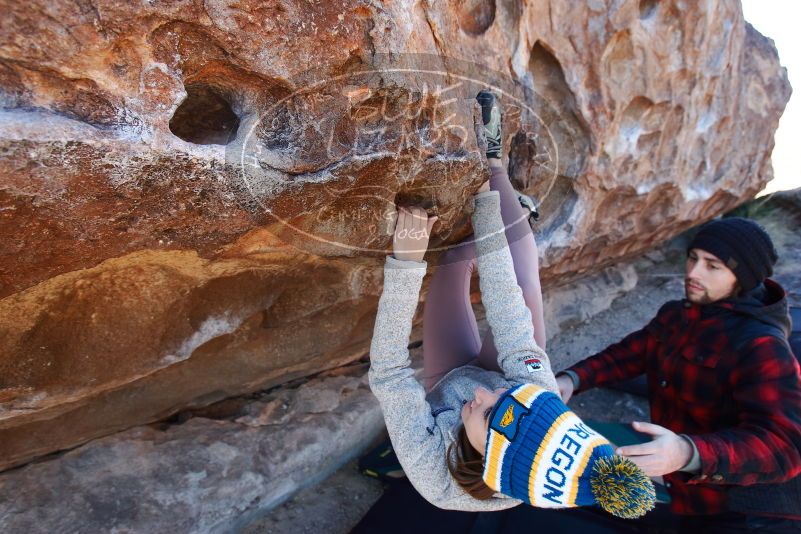 Bouldering in Hueco Tanks on 11/30/2019 with Blue Lizard Climbing and Yoga

Filename: SRM_20191130_1528560.jpg
Aperture: f/5.0
Shutter Speed: 1/250
Body: Canon EOS-1D Mark II
Lens: Canon EF 16-35mm f/2.8 L