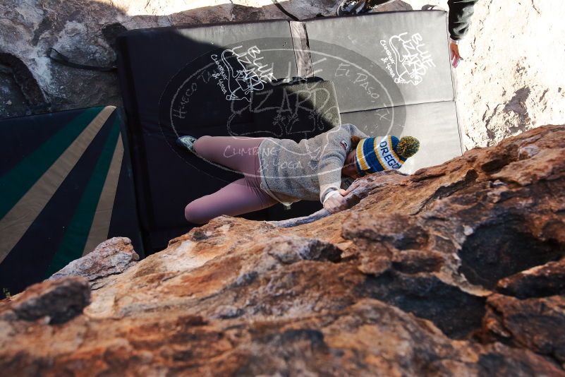 Bouldering in Hueco Tanks on 11/30/2019 with Blue Lizard Climbing and Yoga

Filename: SRM_20191130_1541230.jpg
Aperture: f/5.6
Shutter Speed: 1/250
Body: Canon EOS-1D Mark II
Lens: Canon EF 16-35mm f/2.8 L