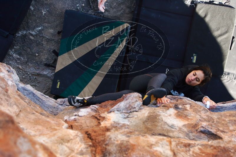 Bouldering in Hueco Tanks on 11/30/2019 with Blue Lizard Climbing and Yoga

Filename: SRM_20191130_1548020.jpg
Aperture: f/4.5
Shutter Speed: 1/250
Body: Canon EOS-1D Mark II
Lens: Canon EF 16-35mm f/2.8 L