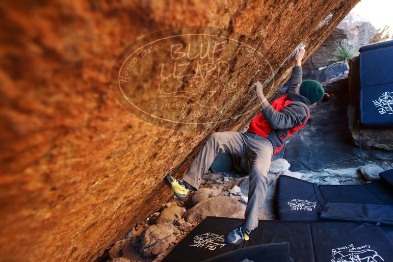 Bouldering in Hueco Tanks on 11/30/2019 with Blue Lizard Climbing and Yoga

Filename: SRM_20191130_1739210.jpg
Aperture: f/3.5
Shutter Speed: 1/250
Body: Canon EOS-1D Mark II
Lens: Canon EF 16-35mm f/2.8 L
