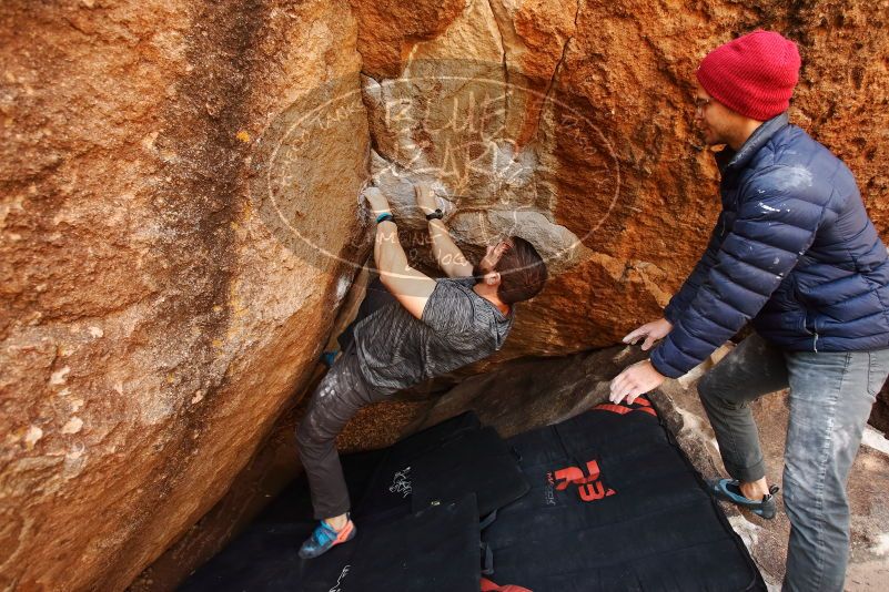 Bouldering in Hueco Tanks on 12/06/2019 with Blue Lizard Climbing and Yoga

Filename: SRM_20191206_1151010.jpg
Aperture: f/4.5
Shutter Speed: 1/250
Body: Canon EOS-1D Mark II
Lens: Canon EF 16-35mm f/2.8 L