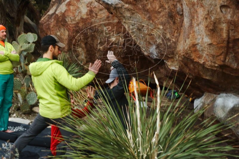 Bouldering in Hueco Tanks on 12/11/2019 with Blue Lizard Climbing and Yoga

Filename: SRM_20191211_1606430.jpg
Aperture: f/4.5
Shutter Speed: 1/500
Body: Canon EOS-1D Mark II
Lens: Canon EF 50mm f/1.8 II