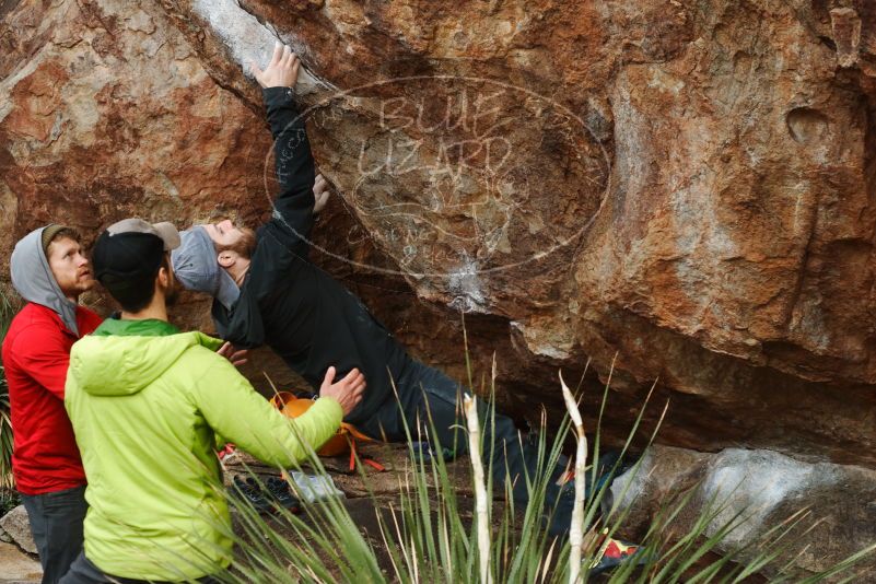 Bouldering in Hueco Tanks on 12/11/2019 with Blue Lizard Climbing and Yoga

Filename: SRM_20191211_1609110.jpg
Aperture: f/4.5
Shutter Speed: 1/500
Body: Canon EOS-1D Mark II
Lens: Canon EF 50mm f/1.8 II
