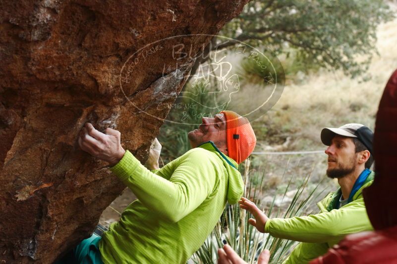 Bouldering in Hueco Tanks on 12/11/2019 with Blue Lizard Climbing and Yoga

Filename: SRM_20191211_1636000.jpg
Aperture: f/4.5
Shutter Speed: 1/250
Body: Canon EOS-1D Mark II
Lens: Canon EF 50mm f/1.8 II