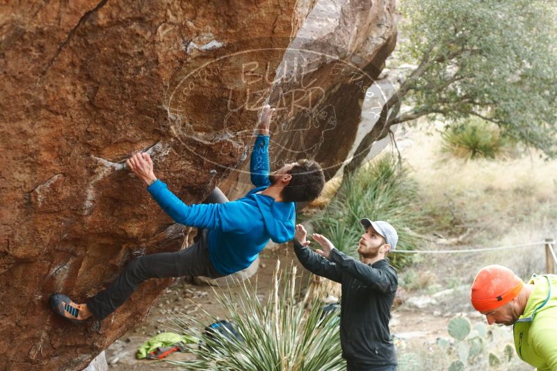 Bouldering in Hueco Tanks on 12/11/2019 with Blue Lizard Climbing and Yoga

Filename: SRM_20191211_1644090.jpg
Aperture: f/4.0
Shutter Speed: 1/125
Body: Canon EOS-1D Mark II
Lens: Canon EF 50mm f/1.8 II