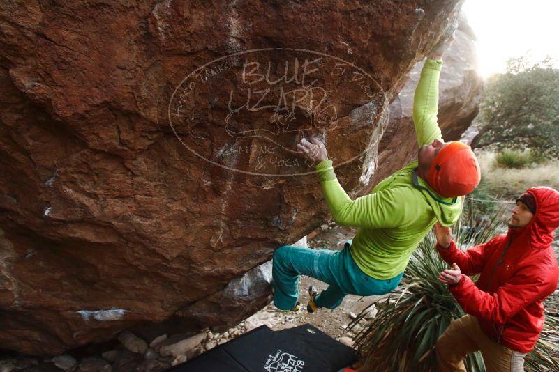Bouldering in Hueco Tanks on 12/11/2019 with Blue Lizard Climbing and Yoga

Filename: SRM_20191211_1729102.jpg
Aperture: f/5.0
Shutter Speed: 1/250
Body: Canon EOS-1D Mark II
Lens: Canon EF 16-35mm f/2.8 L