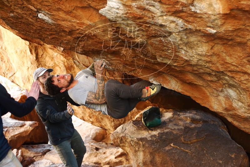 Bouldering in Hueco Tanks on 12/13/2019 with Blue Lizard Climbing and Yoga

Filename: SRM_20191213_1643350.jpg
Aperture: f/3.2
Shutter Speed: 1/250
Body: Canon EOS-1D Mark II
Lens: Canon EF 50mm f/1.8 II