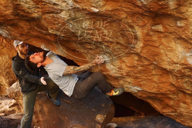 Bouldering in Hueco Tanks on 12/13/2019 with Blue Lizard Climbing and Yoga

Filename: SRM_20191213_1654241.jpg
Aperture: f/3.2
Shutter Speed: 1/250
Body: Canon EOS-1D Mark II
Lens: Canon EF 50mm f/1.8 II