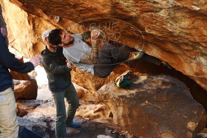 Bouldering in Hueco Tanks on 12/13/2019 with Blue Lizard Climbing and Yoga

Filename: SRM_20191213_1654350.jpg
Aperture: f/3.2
Shutter Speed: 1/250
Body: Canon EOS-1D Mark II
Lens: Canon EF 50mm f/1.8 II