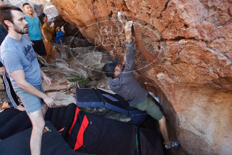 Bouldering in Hueco Tanks on 12/14/2019 with Blue Lizard Climbing and Yoga

Filename: SRM_20191214_1138270.jpg
Aperture: f/4.5
Shutter Speed: 1/250
Body: Canon EOS-1D Mark II
Lens: Canon EF 16-35mm f/2.8 L