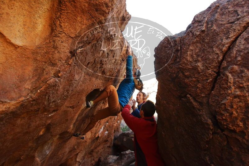 Bouldering in Hueco Tanks on 12/14/2019 with Blue Lizard Climbing and Yoga

Filename: SRM_20191214_1209570.jpg
Aperture: f/5.0
Shutter Speed: 1/320
Body: Canon EOS-1D Mark II
Lens: Canon EF 16-35mm f/2.8 L