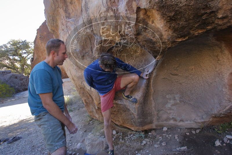 Bouldering in Hueco Tanks on 12/14/2019 with Blue Lizard Climbing and Yoga

Filename: SRM_20191214_1554300.jpg
Aperture: f/5.0
Shutter Speed: 1/250
Body: Canon EOS-1D Mark II
Lens: Canon EF 16-35mm f/2.8 L