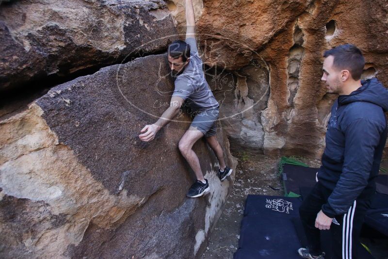 Bouldering in Hueco Tanks on 12/14/2019 with Blue Lizard Climbing and Yoga

Filename: SRM_20191214_1609430.jpg
Aperture: f/5.0
Shutter Speed: 1/250
Body: Canon EOS-1D Mark II
Lens: Canon EF 16-35mm f/2.8 L